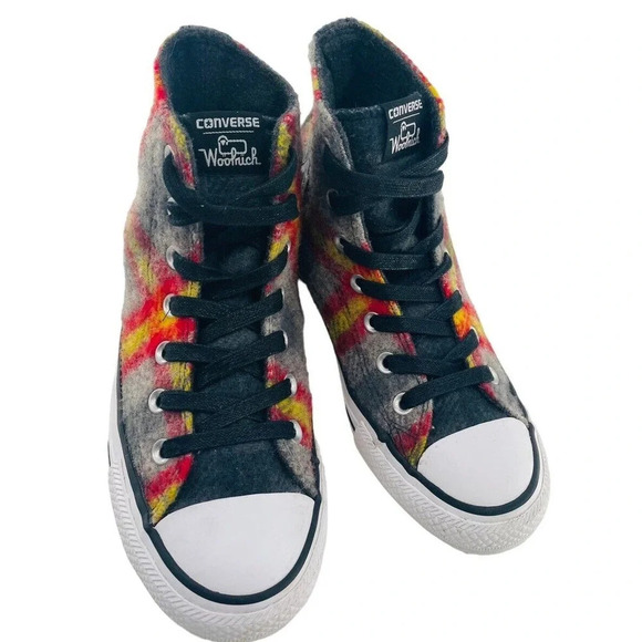 Converse X Woolrich Hi-Top Sneakers Chuck Taylor All Star Wool Size M 4.5 W 6.5 - Picture 11 of 16